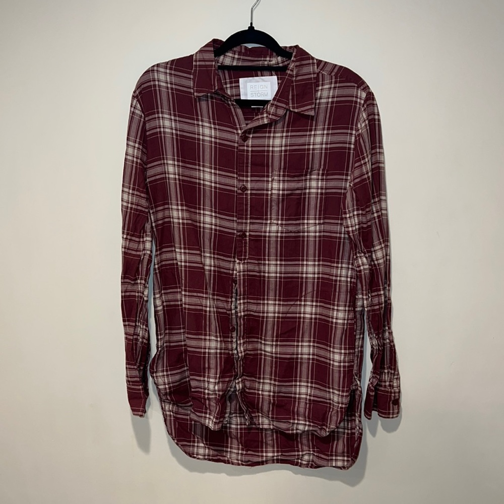 Mens Reign & Storm Extra Long Flannel
